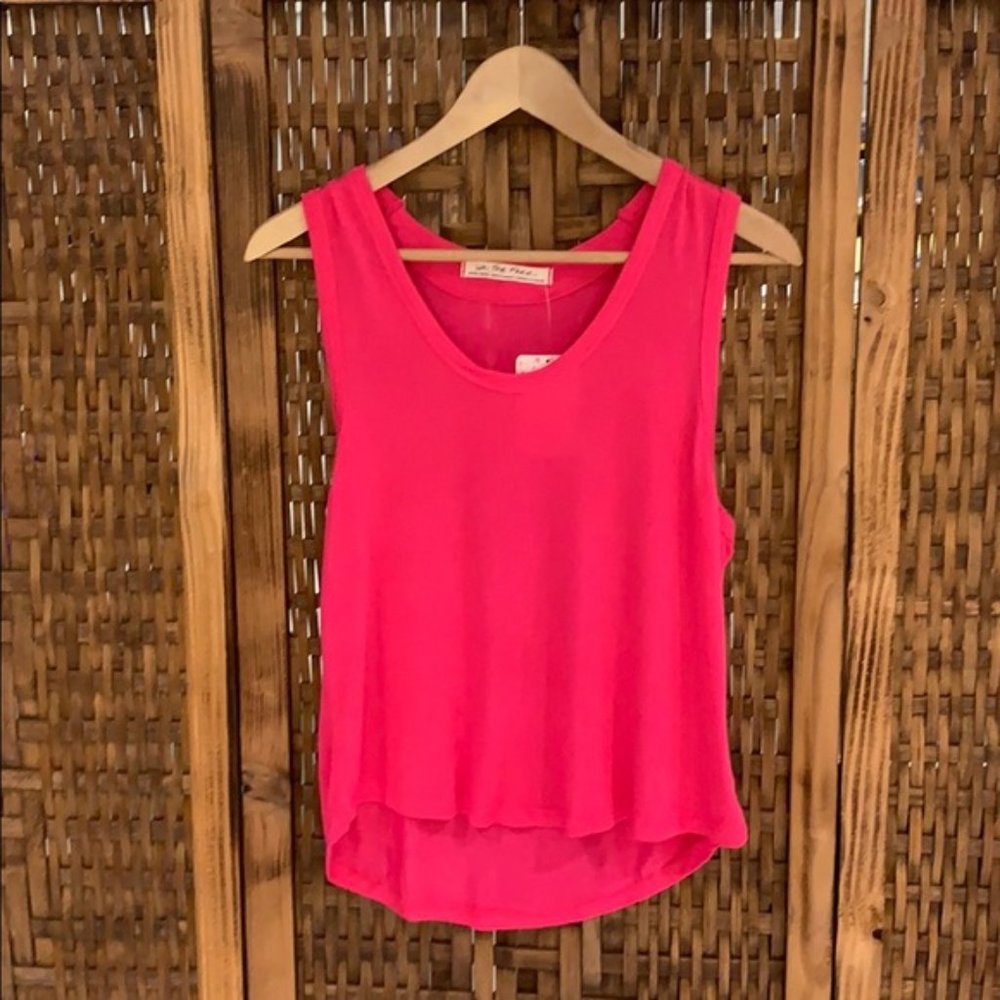 NWT Free People Take The Plunge Tank Pink XS